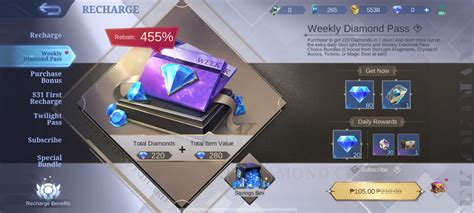 weekly diamond pass ml di official site hobi produktif mengenai token WoW pass musim image 2