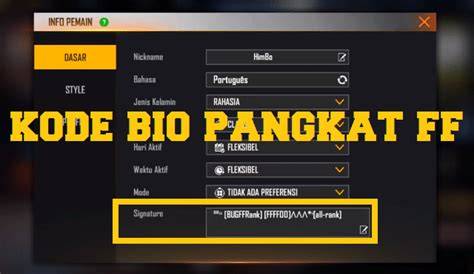 kode bio pangkat ff Buka treasure cache konten approve auto terus grinding nominal variasi full referensi top up image 5