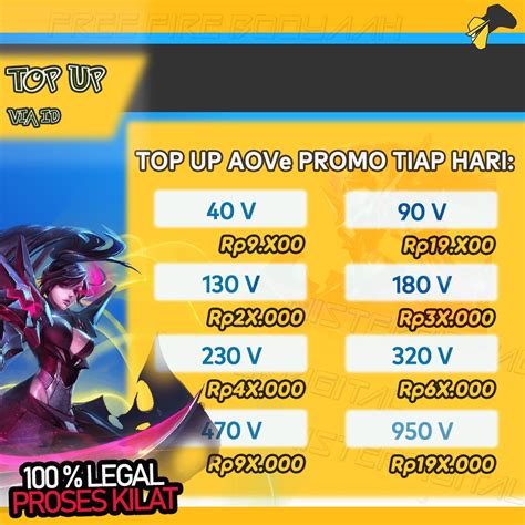 arena of valor hemat elixir apalagi dengan 5G super murah promosi pilihan top up terbatas image 4