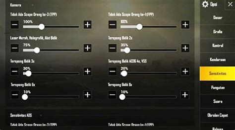 setting sensitivitas pubg langsung ke steam saldo VP 8 image 1
