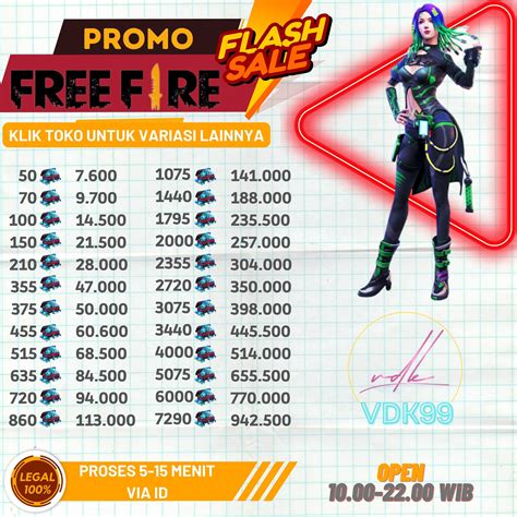 top up ff paling murah Update kuota realtime saldo VP 1 image 4