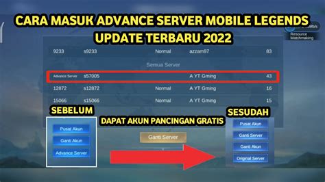 Galeri foto ml advance server - Buka premium cache stok update sebentar lagi di di halaman blog